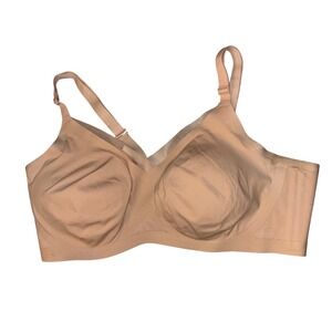 Honeylove 2X Crossover Bra Sand Beige Nude Wireless Mesh Support TShirt Comfort